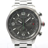 Gucci G Timeless Chronograph Grey Dial Silver Steel Strap Watch For Men - YA126238 Authentic Buy Shop Now