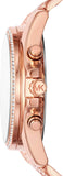 Michael Kors Whitney Chronograph Rose Gold Dial Rose Gold Steel Strap Watch For Women - MK6730 Authentic Buy Shop Now