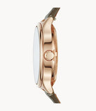 Fossil Suitor Mechanical Grey Dial Grey Leather Strap Watch for Women - BQ3265 Authentic Buy Shop Now