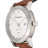 Burberry The City Silver Dial Brown Leather Strap Watch for Men - BU9904 Authentic Buy Shop Now