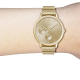 Hugo Boss Infinity Gold Dial Gold Mesh Bracelet Watch for Women - 1502520 Authentic Buy Shop Now