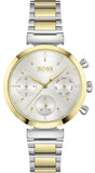 Hugo Boss Flawless Silver Dial Two Tone Steel Strap Watch for Women - 1502550 Authentic Buy Shop Now