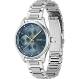 Hugo Boss Grand Course Blue Dial Silver Steel Strap Watch for Women - 1502583 Authentic Buy Shop Now
