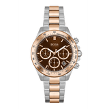 Hugo Boss Novia Brown Dial Two Tone Steel Strap Watch for Women - 1502617 Authentic Buy Shop Now