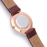 Daniel Wellington Classic Suffolk White Dial Brown Leather Strap Watch For Men - DW00100122 Authentic Buy Shop Now
