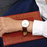 Daniel Wellington Classic Suffolk White Dial Brown Leather Strap Watch For Men - DW00100122 Authentic Buy Shop Now