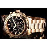 Guess Chaser Chronograph Black Dial Rose Gold Steel Strap Watch for Men - W0170G3 Authentic Buy Shop Now