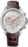 Hugo Boss Driver Chronograph Silver Dial Brown Leather Strap Watch For Men - 1512881 Authentic Buy Shop Now