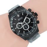 Hugo Boss Ikon Chronograph Black Dial Black Steel Strap Watch for Men - 1512961 Authentic Buy Shop Now