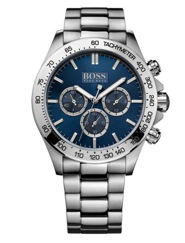 Hugo Boss Ikon Blue Dial Silver Steel Strap Watch for Men - 1512963 Authentic Buy Shop Now