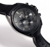 Hugo Boss Driver Chronograph Black Dial Black Leather Strap Watch For Men - HB1513061 Authentic Buy Shop Now