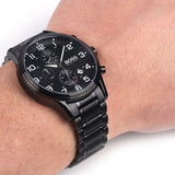 Hugo Boss Chronograph Black Dial Black Steel Strap Watch for Men - 1513180 Authentic Buy Shop Now