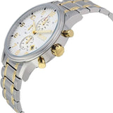 Hugo Boss Areoliner Chronograph White Dial Two Tone Steel Strap Watch for Men - 1513236 Authentic Buy Shop Now