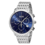 Hugo Boss Associate Blue Dial Silver Steel Strap Watch for Men - 1513269 Authentic Buy Shop Now