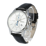 Hugo Boss Jet Silver Dial Black Leather Strap Watch for Men - 1513282 Authentic Buy Shop Now