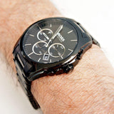 Hugo Boss Onyx Black Dial Black Steel Strap Watch for Men - 1513365 Authentic Buy Shop Now