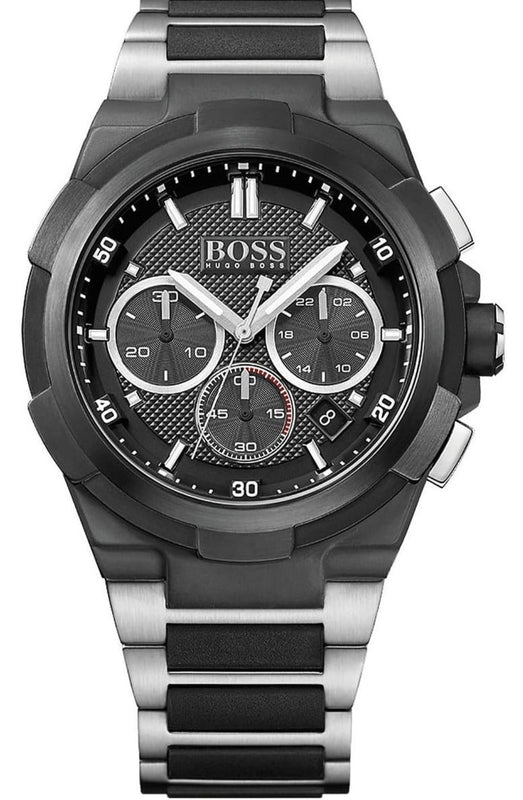 Hugo Boss Supernova Black Dial Two Tone Steel Strap Watch for Men - 1513368 Authentic Buy Shop Now
