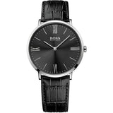 Hugo Boss Jackson Black Dial Black Leather Strap Watch for Men - 1513369 Authentic Buy Shop Now