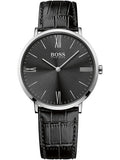 Hugo Boss Jackson Black Dial Black Leather Strap Watch for Men - 1513369 Authentic Buy Shop Now