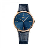 Hugo Boss Jackson Blue Dial Black Leather Strap Watch for Men - 1513371 Authentic Buy Shop Now