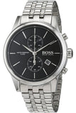 Hugo Boss Jet Black Dial Silver Steel Strap Watch for Men - 1513383 Authentic Buy Shop Now