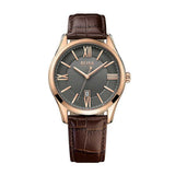 Hugo Boss Ambassador Grey Dial Brown Leather Strap Watch for Men - 1513387 Authentic Buy Shop Now