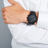 Hugo Boss Rafale Chronograph Black Dial Black Leather Strap Watch For Men - 1513389 Authentic Buy Shop Now