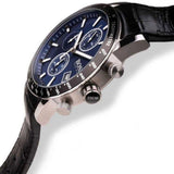 Hugo Boss Rafale Chronograph Blue Dial Black Leather Strap Watch For Men - 1513391 Authentic Buy Shop Now