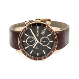 Hugo Boss Rafale Chronograph Brown Dial Brown Leather Strap Watch For Men - 1513392 Authentic Buy Shop Now