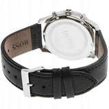 Hugo Boss Time One Chronograph Black Dial Black Leather Strap Watch for Men - 1513430 Authentic Buy Shop Now