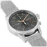 Hugo Boss Jet Chronograph Grey Dial Silver Mesh Bracelet Watch for Men - 1513440 Authentic Buy Shop Now