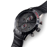 Hugo Boss Rafale Chronograph Grey Dial Black Leather Strap Watch For Men - HB1513445 Authentic Buy Shop Now