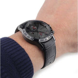 Hugo Boss Rafale Chronograph Grey Dial Black Leather Strap Watch For Men - HB1513445 Authentic Buy Shop Now