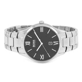 Hugo Boss Governer Black Dial Silver Steel Strap Watch for Men - 1513488 Authentic Buy Shop Now
