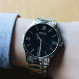 Hugo Boss Governer Black Dial Silver Steel Strap Watch for Men - 1513488 Authentic Buy Shop Now
