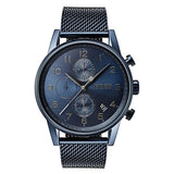 Hugo Boss Navigator Chronograph Blue Dial Blue Mesh Bracelet Watch for Men - 1513538 Authentic Buy Shop Now