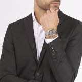 Hugo Boss Companion Chronograph Grey Dial Silver Mesh Bracelet Watch For Men - 1513549 Authentic Buy Shop Now