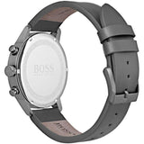 Hugo Boss Grand Prix White Dial Grey Leather Strap Watch for Men - 1513633 Authentic Buy Shop Now