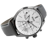 Hugo Boss Grand Prix White Dial Grey Leather Strap Watch for Men - 1513633 Authentic Buy Shop Now