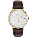 Hugo Boss Corporal White Dial Brown Leather Strap Watch for Men - 1513640 Authentic Buy Shop Now