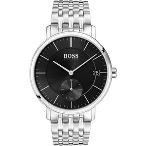 Hugo Boss Corporal Black Dial Silver Mesh Bracelet Watch for Men - 1513641 Authentic Buy Shop Now
