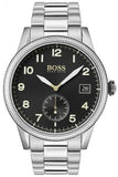 Hugo Boss Legacy Black Dial Silver Steel Strap Watch for Men - 1513671 Authentic Buy Shop Now