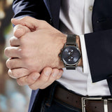 Hugo Boss Jet Blue Dial Gunmetal Mesh Bracelet Watch for Men - 1513677 Authentic Buy Shop Now