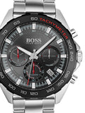 Hugo Boss Intensity Chronograph Black Dial Silver Steel Strap Watch For Men - 1513680 Authentic Buy Shop Now
