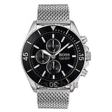 Hugo Boss Ocean Edition Black Dial Silver Mesh Bracelet Watch for Men - 1513701 Authentic Buy Shop Now