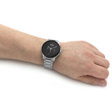 Hugo Boss Peak Black Dial Silver Steel Strap Watch for Men - 1513762 Authentic Buy Shop Now
