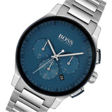 Hugo Boss Peak Chronograph Blue Dial Silver Steel Strap Watch for Men - 1513763 Authentic Buy Shop Now