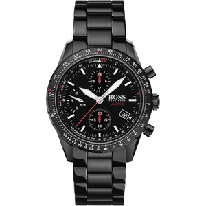 Hugo Boss Aero Black Dial Black Steel Strap Watch for Men - 1513771 Authentic Buy Shop Now