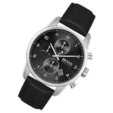 Hugo Boss Skymaster Black Dial Black Leather Strap Watch for Men - 1513782 Authentic Buy Shop Now
