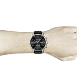 Hugo Boss Jet Black Dial Black Leather Strap Watch for Men - 1513279 Authentic Buy Shop Now